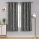 preview thumbnail 106 of 106, Deconovo Silver Line 52 Width Curtain Panel Pair (2 Panel) W52" x L72" - Light Grey