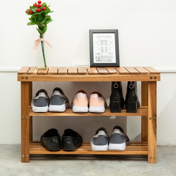 Wooden shoe rack sales bed bath and beyond