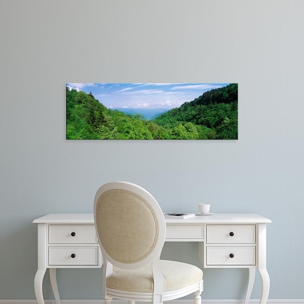 Easy Art Prints Panoramic Image 'Trees on mountains, Great Smoky Mountains National Park, Tennessee, USA' Canvas Art