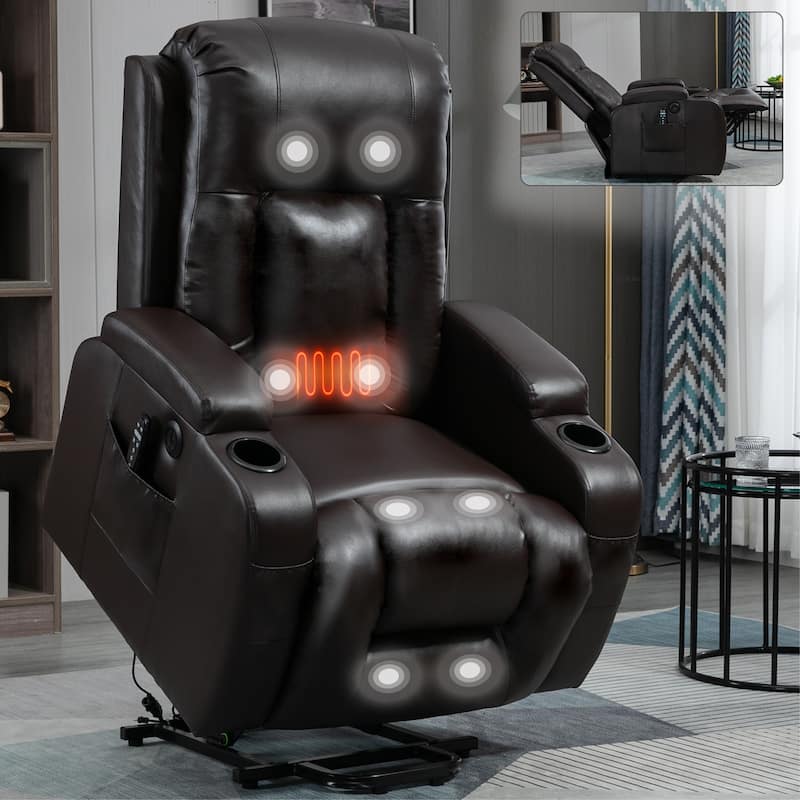 Heavy Duty Power Lift Recliner Chair for Elderly with Massage and Lumbar Heating
