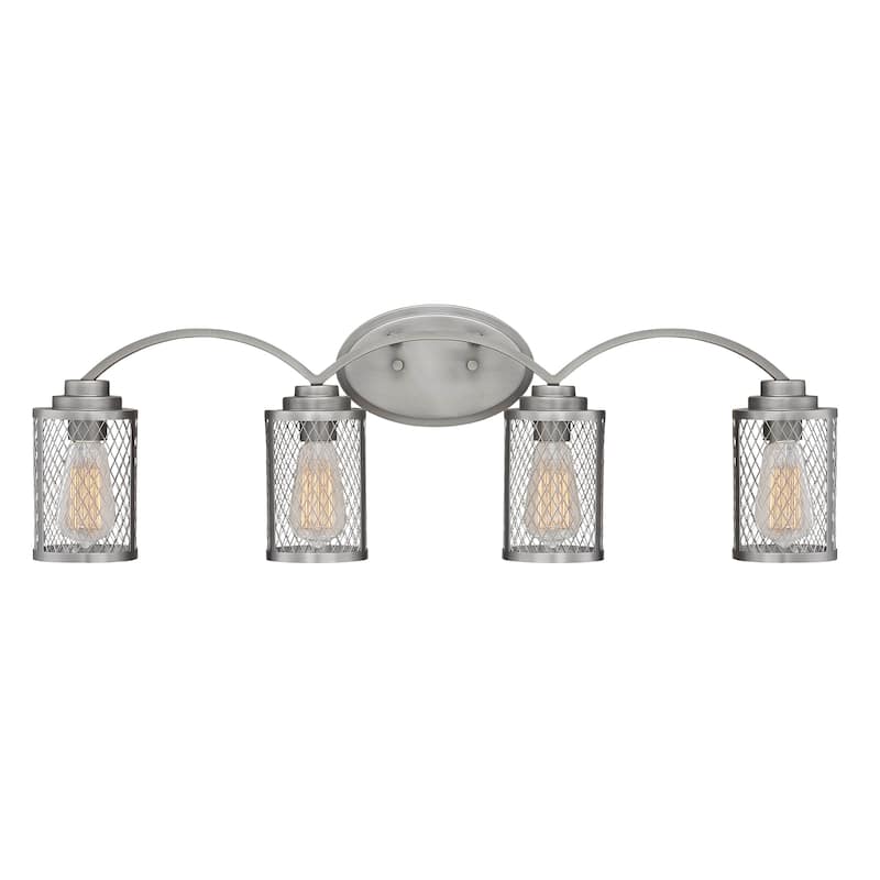 Millennium Lighting Akron 4 Light Bathroom Vanity Fixture with Metal Mesh Shades