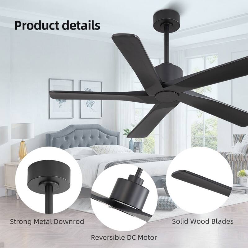 MLiAN 48in 5-Blade Indoor Ceiling Fan with Remote