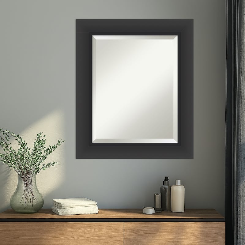 Sloped Beveled Framed Wall Mirror