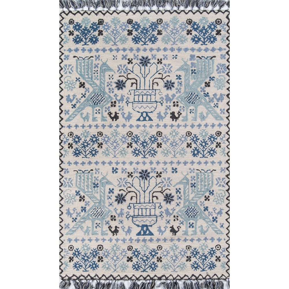 Momeni Tahoe Hand-tufted Wool Blue Area Rug