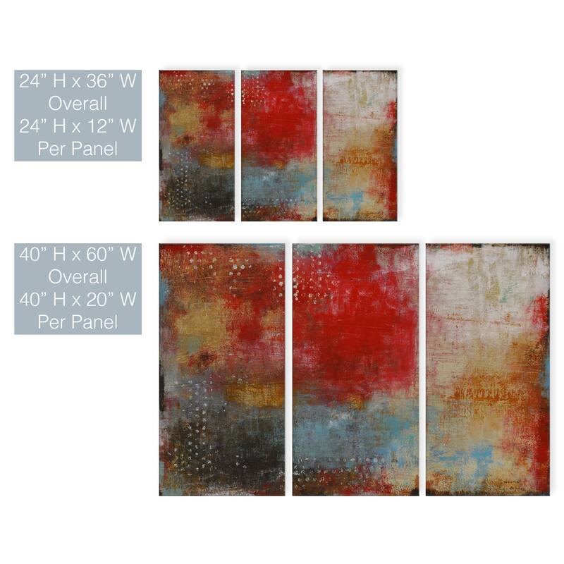 'Impromptu' 3 Pc Wrapped Canvas Wall Art Set by Norman Wyatt Jr.