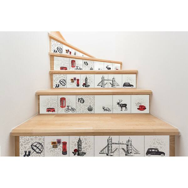 Walplus Londoner's Tile Stickers Peel and Stick Mix Wall Stickers 6"x6" Bed Bath & Beyond