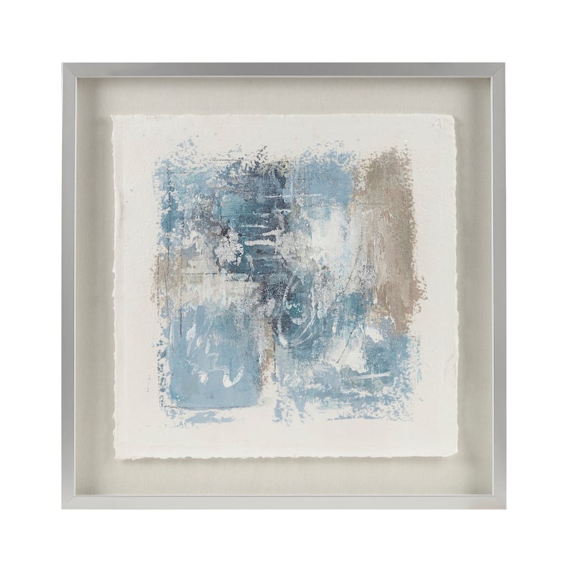 Madison Park Ashlar Hand Painted Abstract Framed Glass and Matted Wall Art