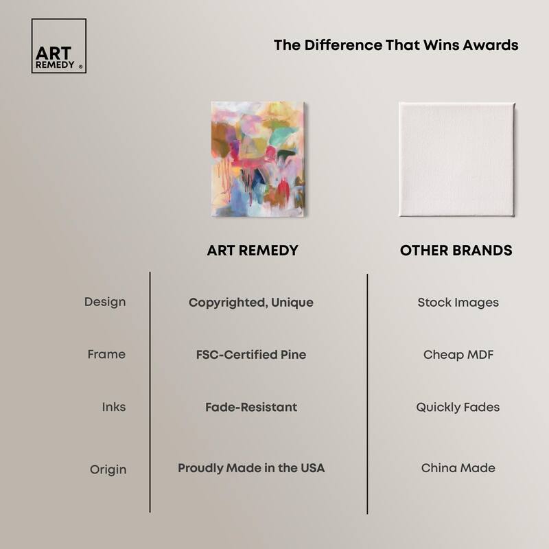 Art with Bold Colors Canvas by Art Remedy, Gallery Wrapped