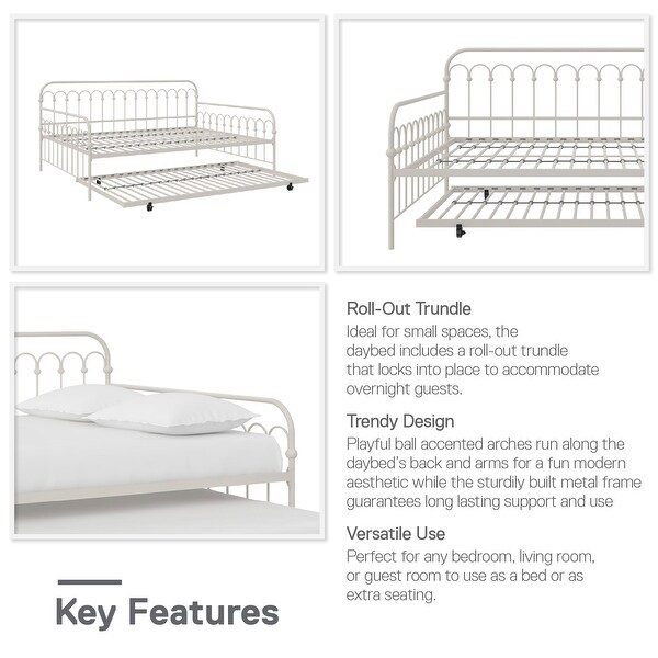 CMNOW 62冊 Bright Pop Twin to Full Daybed and Trundle, Black | 4151639N