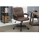 preview thumbnail 1 of 7, Faux Leather Relax Office Chair, Ergonomic Computer Desk Chair, Upholstered Seat with Armrests and Adjustable Height - N/A Brown