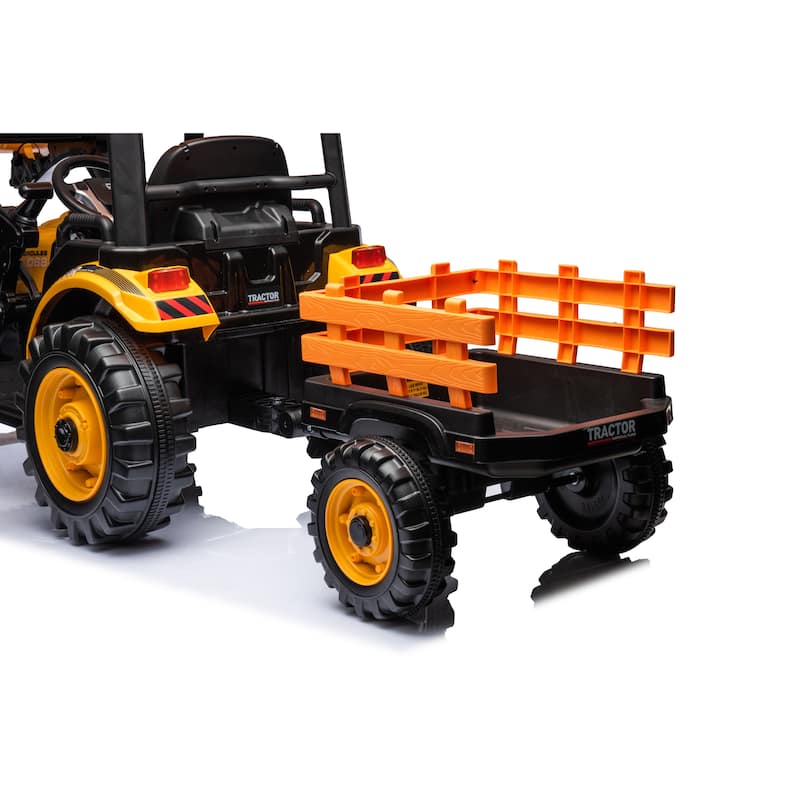 24V Kids Ride on Tractors with Parent Remote Control, Pedal Tractors Ride on Car Toy Battery Powered Electric Vehicle