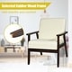 preview thumbnail 56 of 64, Costway Set of 2 Fabric Accent Armchair Solid Wood Upholstered Lounge - See Details
