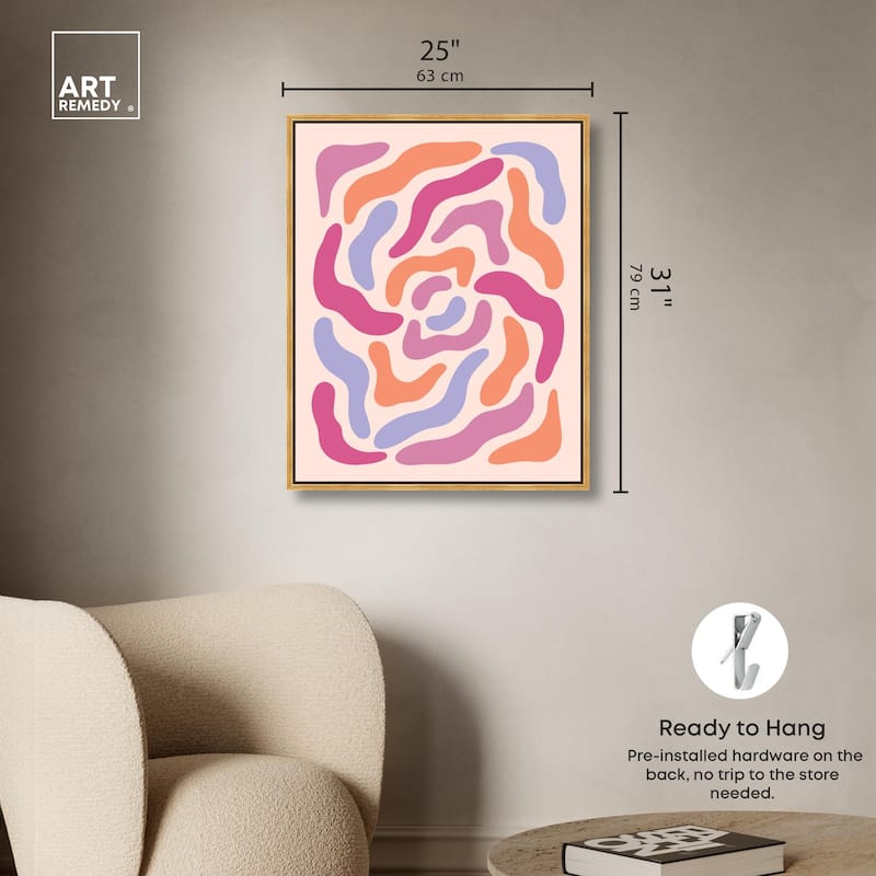 Petals Floral Form Canvas by Art Remedy