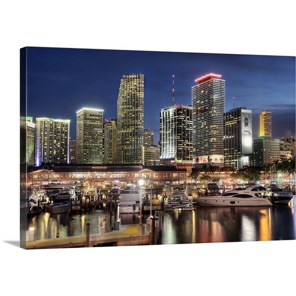 Miami Skyline City In Florida Multi Color