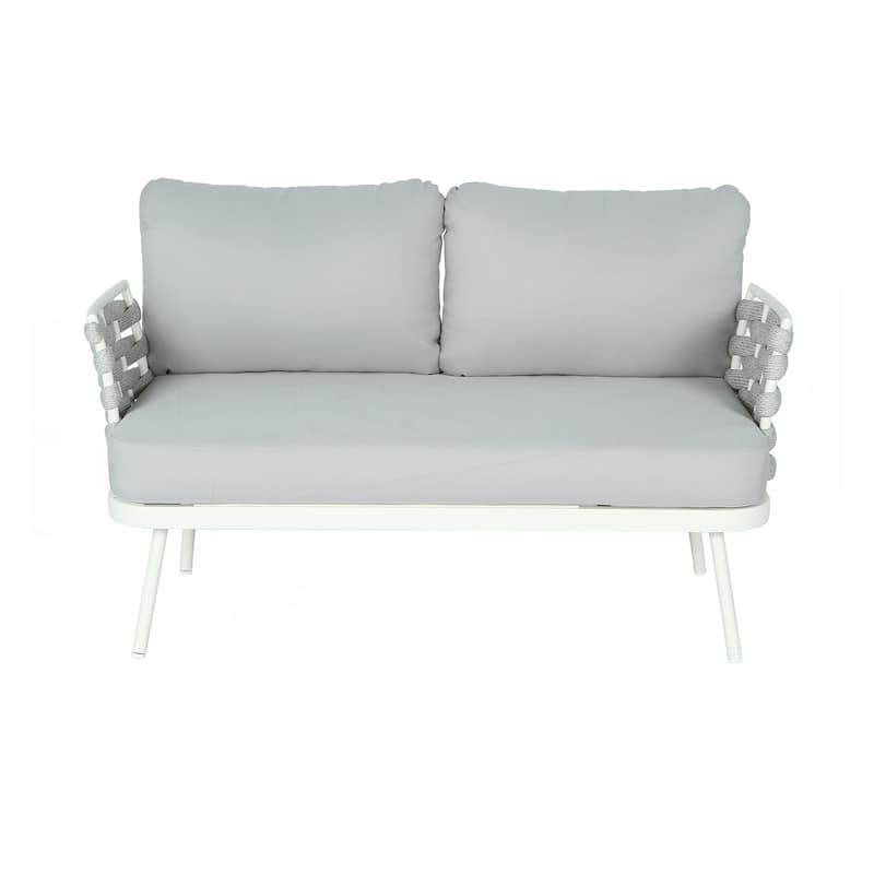 Steel Loveseat and Table