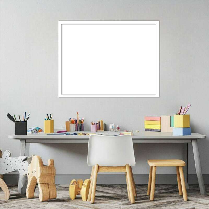 Amanti Art Svelte Clay Grey Framed Dry Erase Magnetic Board