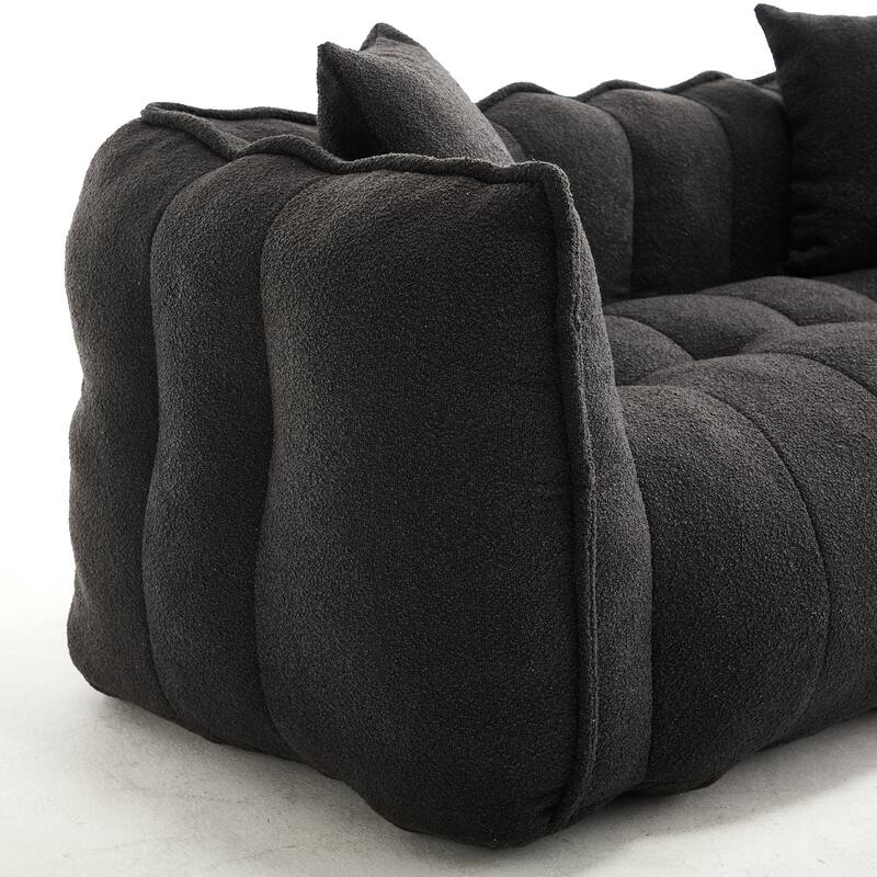 Loveseat Giant Bean Bag Chair, Comfy Lounge Lazy Floor Sofa