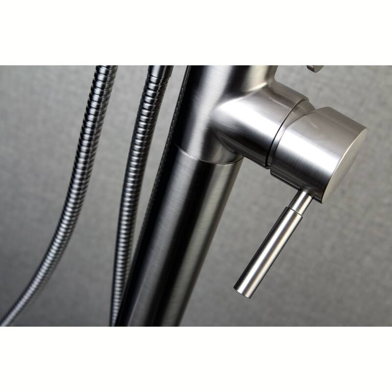 Kingston Brass Concord Floor Mounted Clawfoot Tub Filler with Metal