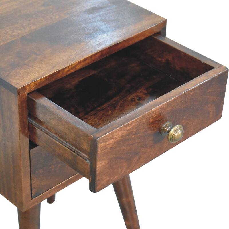 Artisan Furniture Solid Wood Mini 2 Drawer California Walnut Bedside