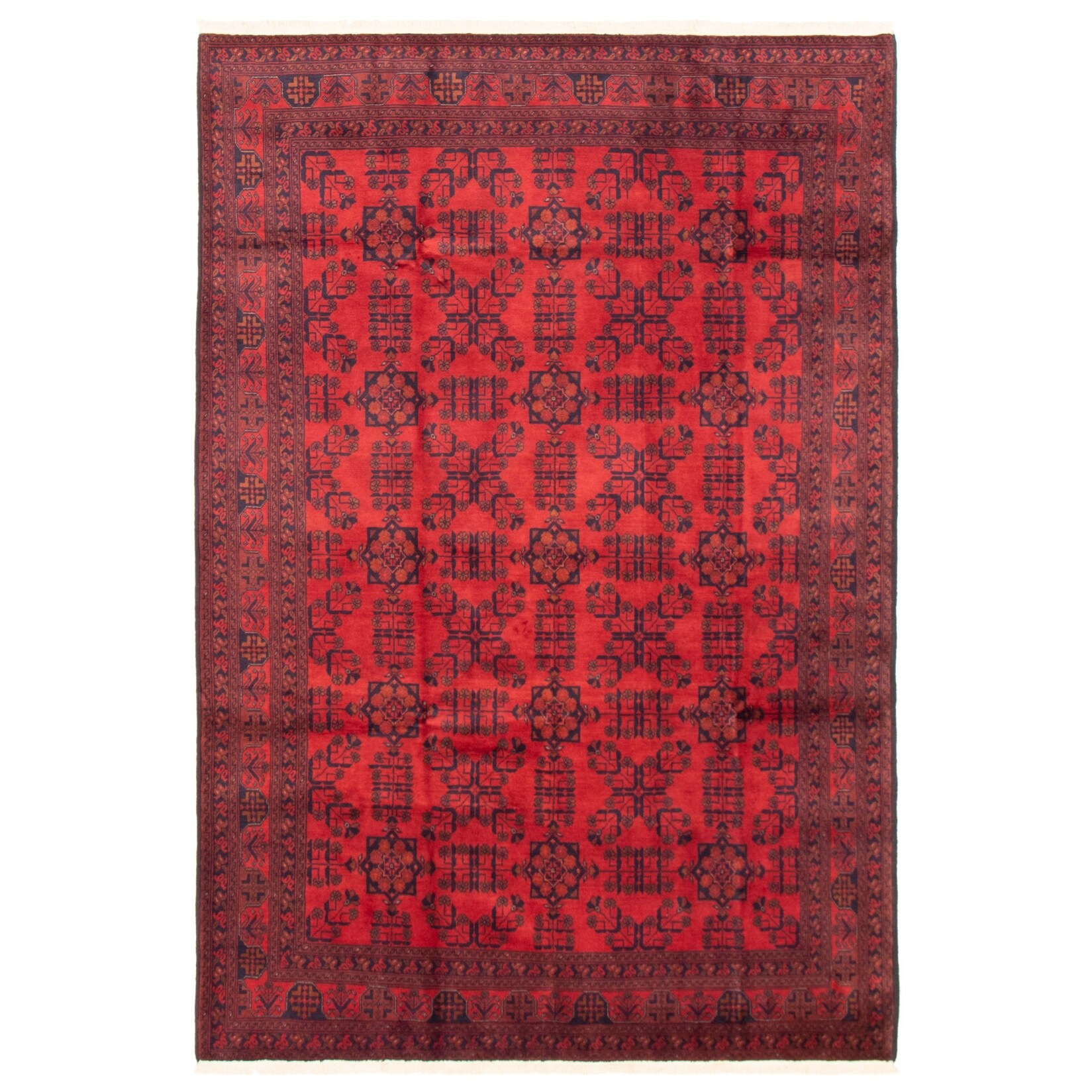 Bedroom 355607 eCarpet Gallery Large Area Rug for Living Room Finest Khal Mohammadi Bordered Red Rug 6'7 x 9'8 Hand-Knotted Wool Rug Bedroom 355607 eCarpet Gallery Large Area Rug for Living Room Finest Khal Mohammadi Bordered Red Rug 6'7 x 9'8 Hand-Knotted Wool Rug