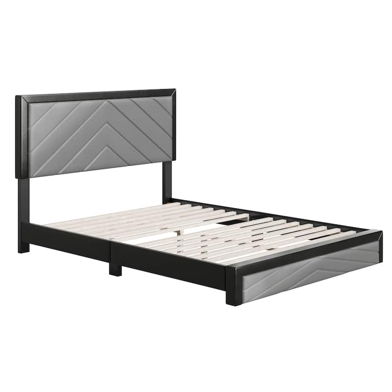 Modern Platform Bed and Mattress Bundle - Bed Frame with 8 in. Memory Foam Mattress Included by Boyd Sleep