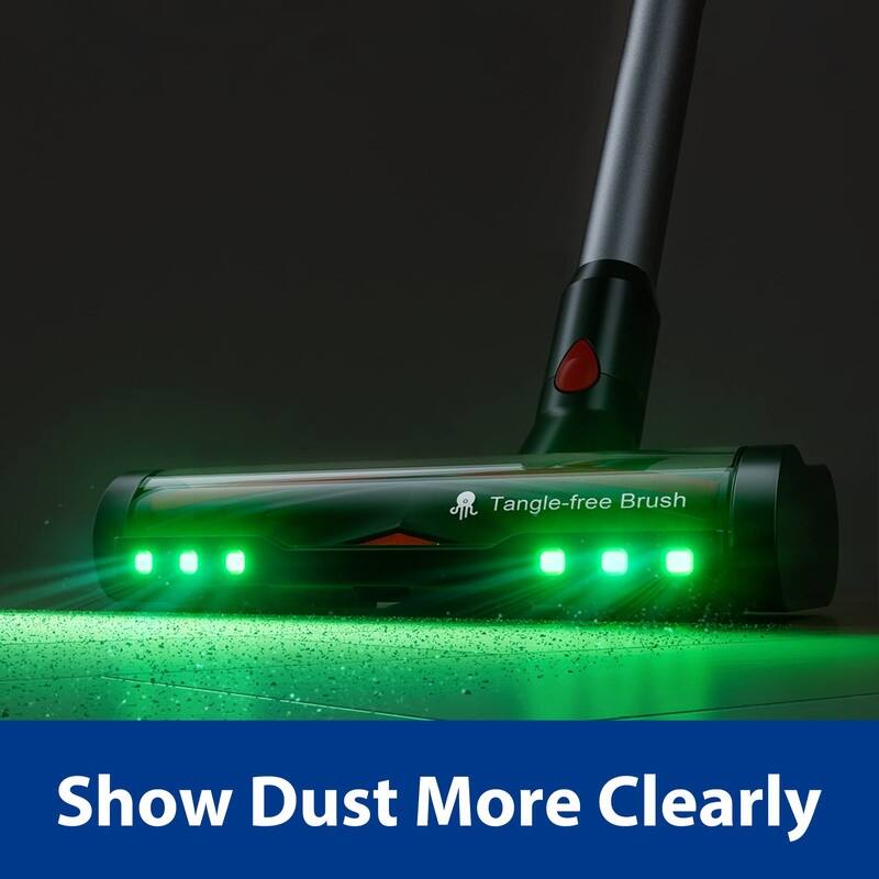 JEREMY CASS Bagged Cordless Stick Vacuum Cleaner 23KPa FadeFree Powerful Suction, 70mins Long