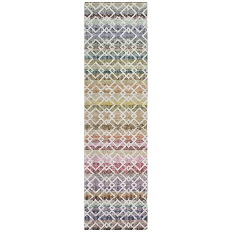 Machine Washable Indoor/ Outdoor Cabo Stripe Chantille Rug