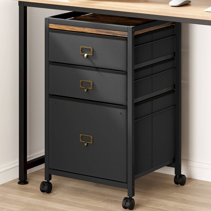 3 Drawers Under Desk Mobile File Cabinet with Wheels