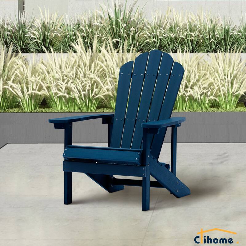 Clihome Outdoor Patio Slat HIPS Adirondack Chair