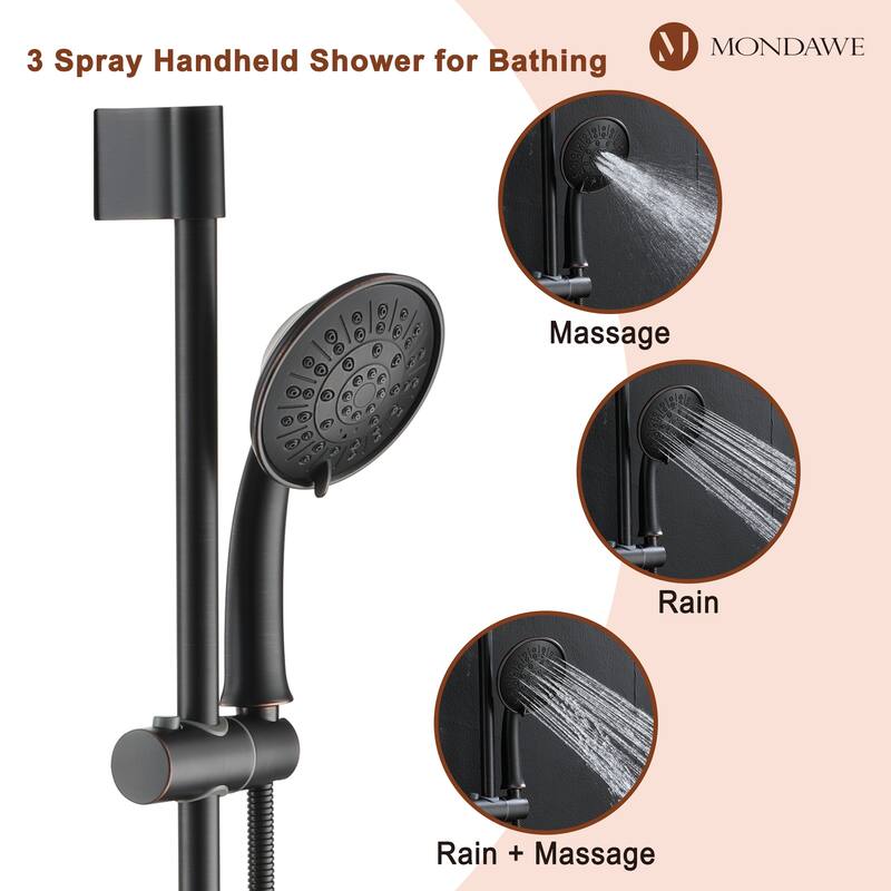 Retro Series 8 in. Rain Wall Mount Dual Shower Heads with 1.8 GPM