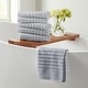 preview thumbnail 49 of 150, Linery & Co. Combed Cotton Bath Towel Set Hand Towel (Pack of 6) - Light Grey
