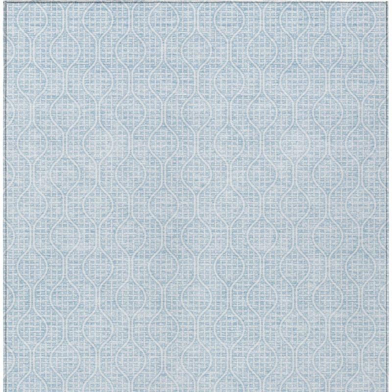 HomeRoots Geometric Transitional Rectangle Outdoor Rug