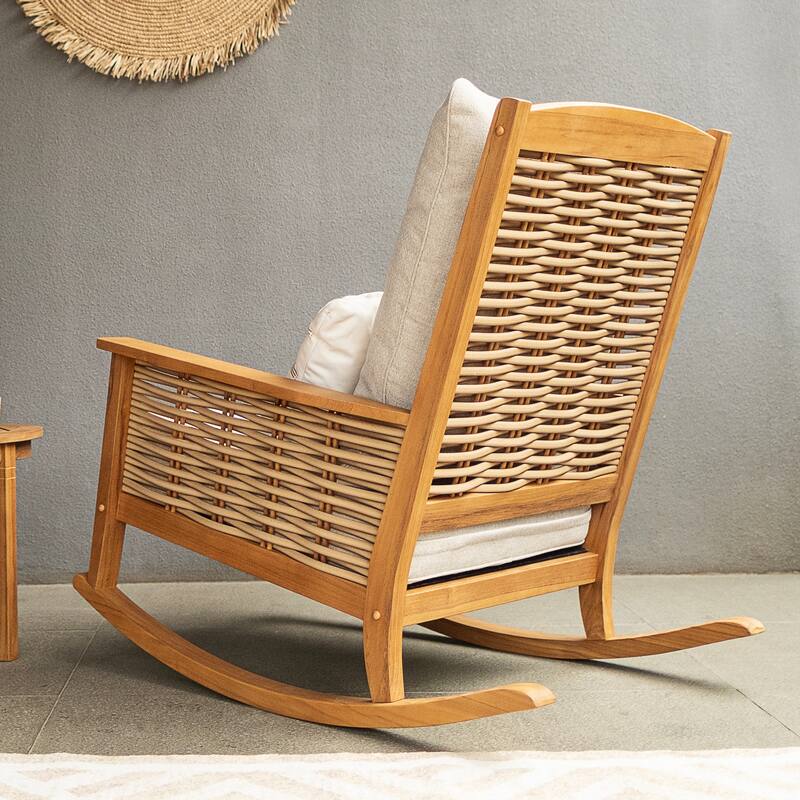 Cambridge Casual Camden 3-Piece Teak Outdoor Rocking Chair Set