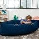 preview thumbnail 5 of 3, Bouncyband Comfy Hugging Peapod Sensory Pod, 60", Ages 6-12 Up to 3-5'1" Tall, Blue