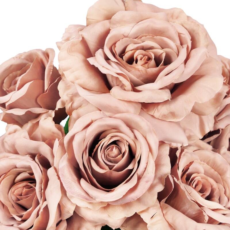 Set of 2 Light Cafe Artificial Grand Rose Flower Stem Bush Bouquet 22in - 22" L x 12" W x 12" DP