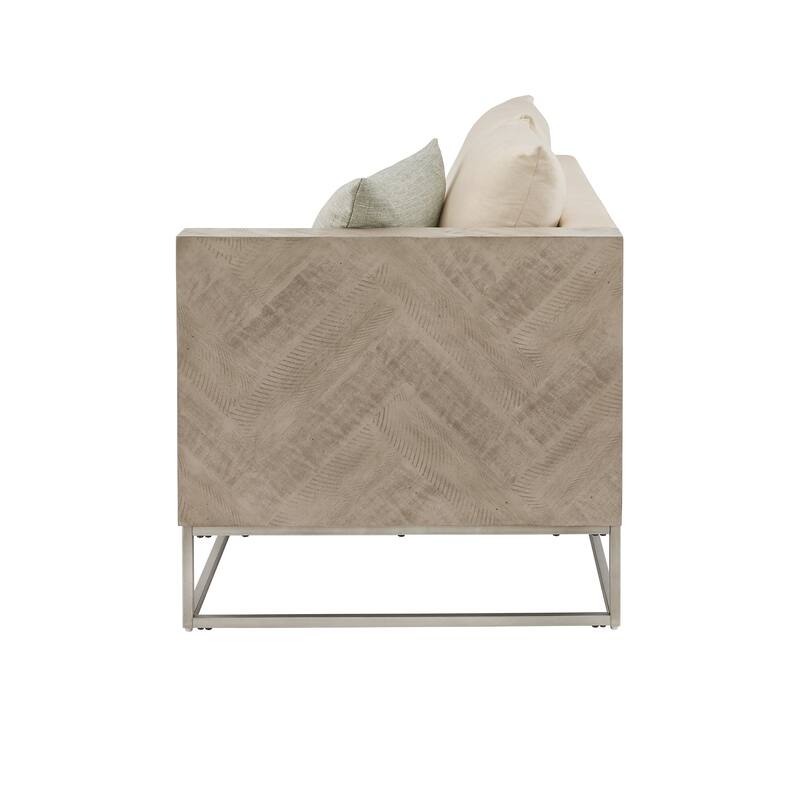 Lecce Upholstered Square Arm Sofa with Pillow by iNSPIRE Q Modern