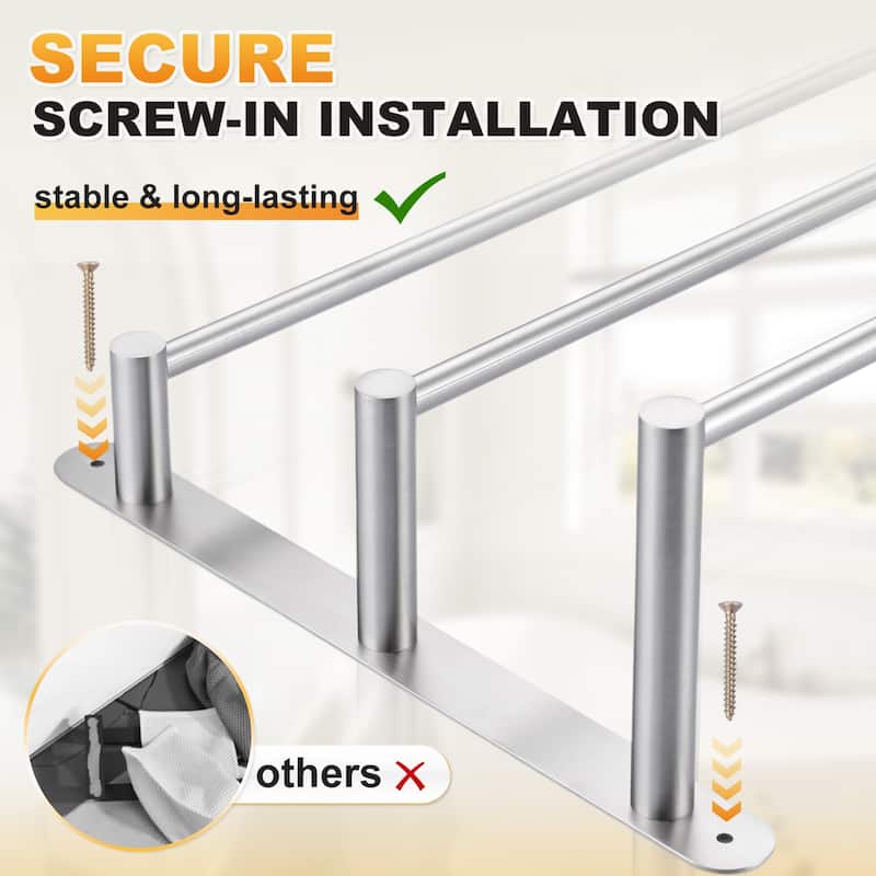 WOWOW Modern 3-Tier Wall Mounted Towel Rack