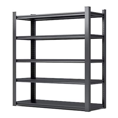 5 Tier Heavy Duty Metal Garage Shelving Storage with Adjustable Shelves，47.2"W*18"D*78"H