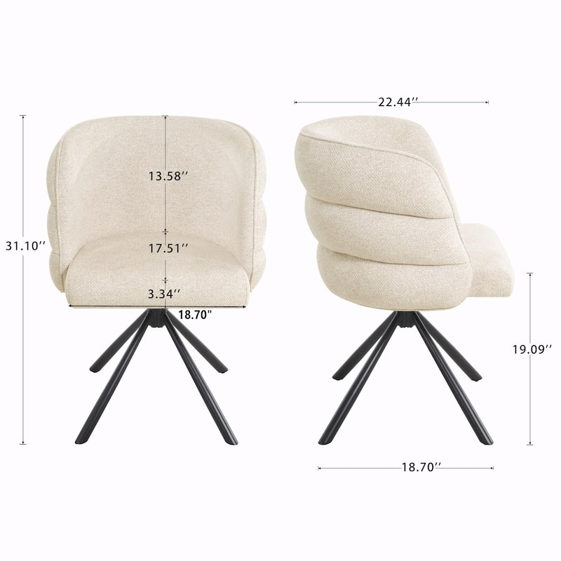 270° Swivel Home Office Desk Chairs Set of 2, Modern Dining Chairs