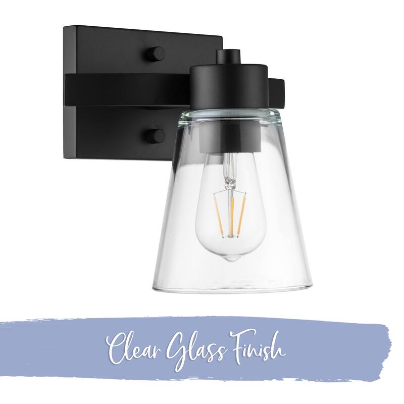 Prominence Home Fairendale Matte Black Farmhouse Vanity Light - Matte Black