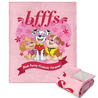 Nickelodeon Paw Patrol BFFFs Silk Touch Sherpa Throw Blanket