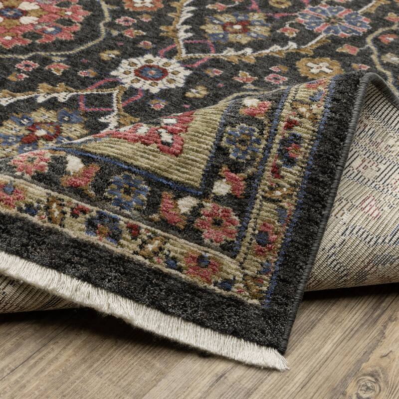 Style Haven Henretta Bordered Traditional Fringe Edge Area Rug