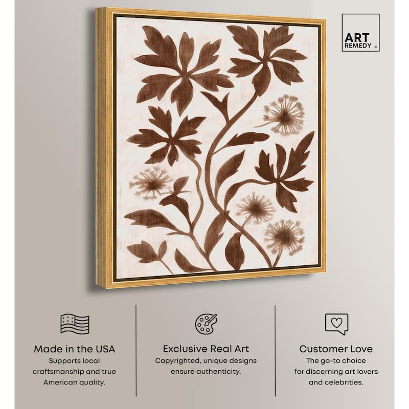 Sepia Sepal I Canvas by Art Remedy
