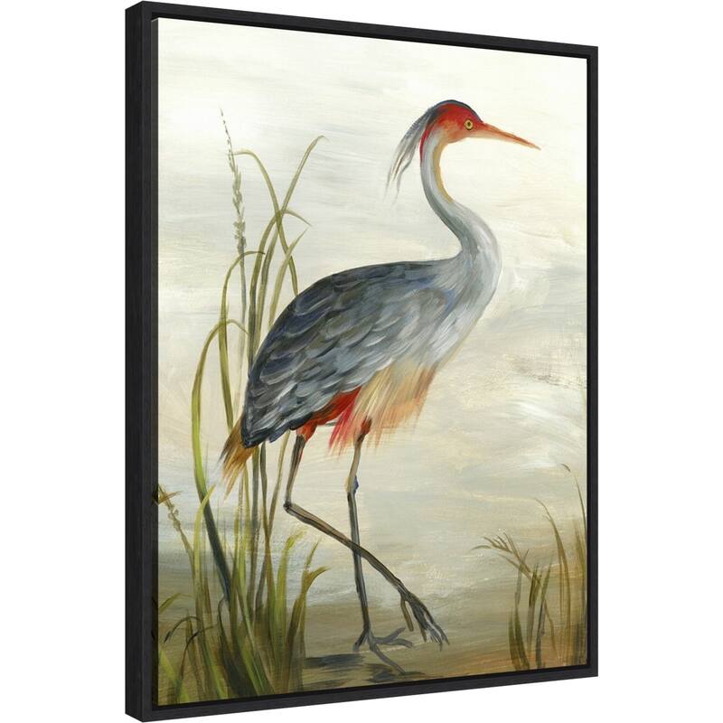 Canvas Art Framed 'Grey Heron' by Aimee Wilson