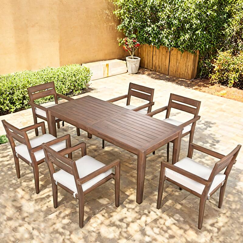 Acacia Wood Outdoor Dining Set,Perfect for Patio, Balcony, or Backyard