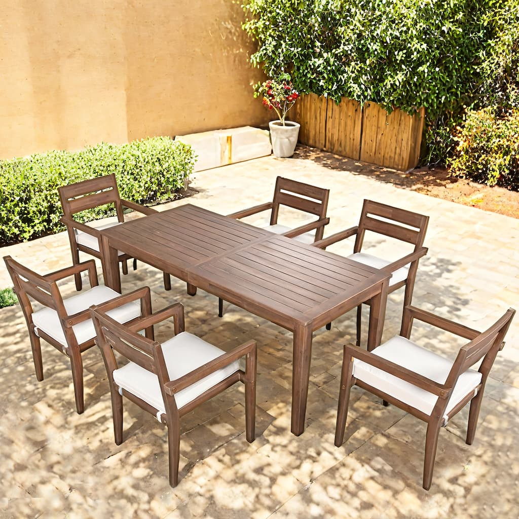 Acacia Wood Outdoor Dining Set,Perfect for Patio, Balcony, or Backyard
