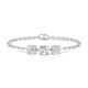 preview thumbnail 2 of 3, 5/8 ct TDW Diamond Link Bracelet in 10k White Gold by De Couer