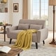 preview thumbnail 8 of 9, 48.82" Small Tufted Loveseat Sofa with 2 Pillows and Tapered Wood Legs