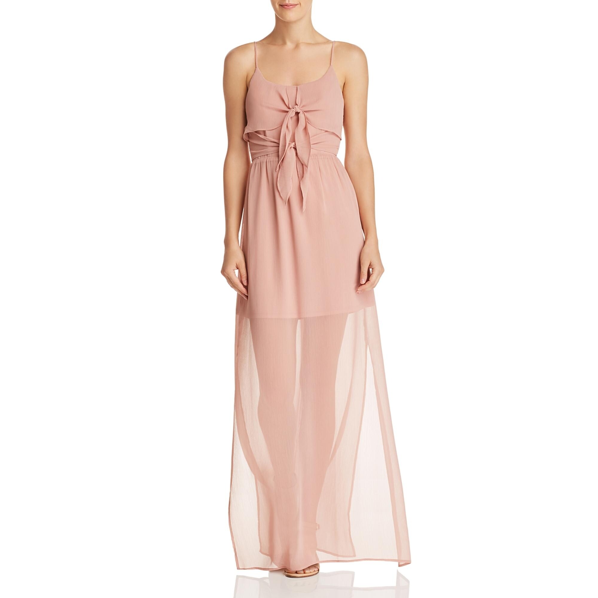 womens blush maxi dress