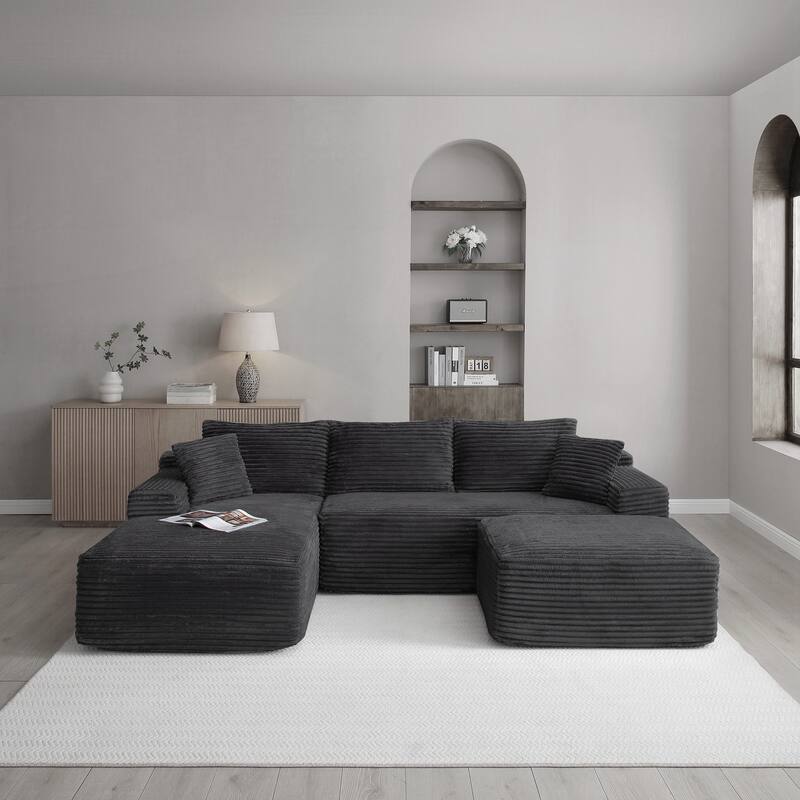 105'' Modular Sectional Sofa, Cloud Sectional Couch with Deep Seat